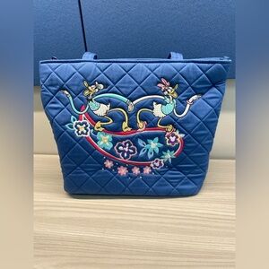 Vera Bradley Disney Sensational Six Donald & Daisy Duck Blue Tote Bag
